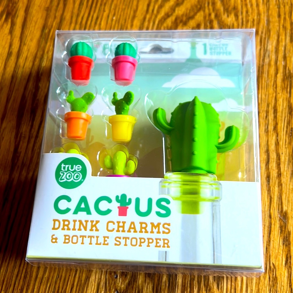 MCactus drink charms and bottle stopper